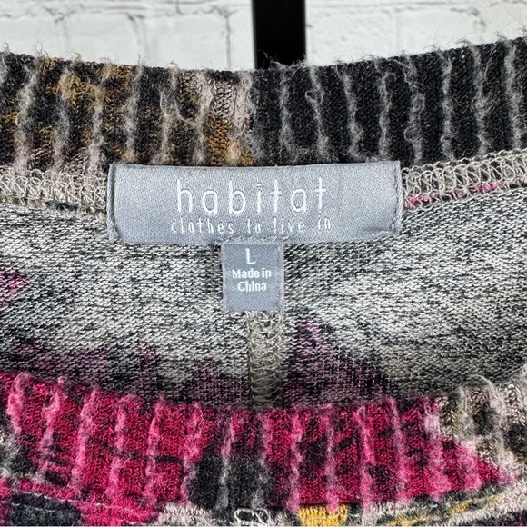 Habitat Multicolor Floral Knit Scoopneck Top Size Large - Picture 2 of 8